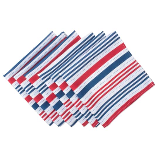 DII&#xAE; Patriotic Stripe Outdoor Napkin, 6ct.